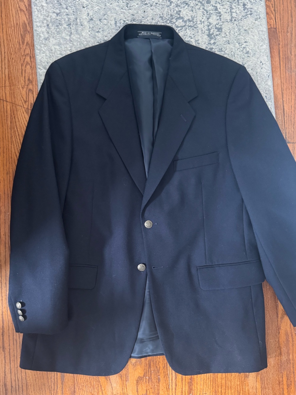 Source Unknown Navy Men's Sport Coat with Metal Buttons